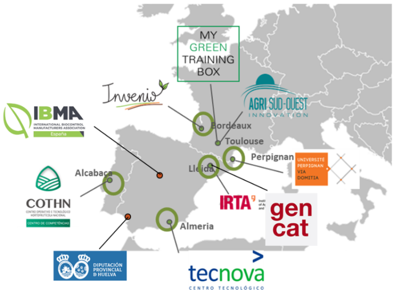 Mapa de los socios del proyecto europeo BIOSOLUDOE